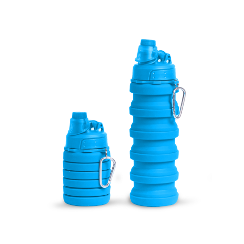 Botella plegable azul 500 ml pro outdoor